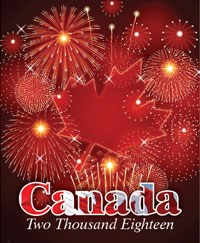Canada 2018 Monthly Fridge Magnet Calendar