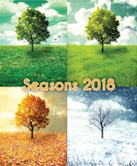 Seasons 2018 Monthly Fridge Magnet Calendar